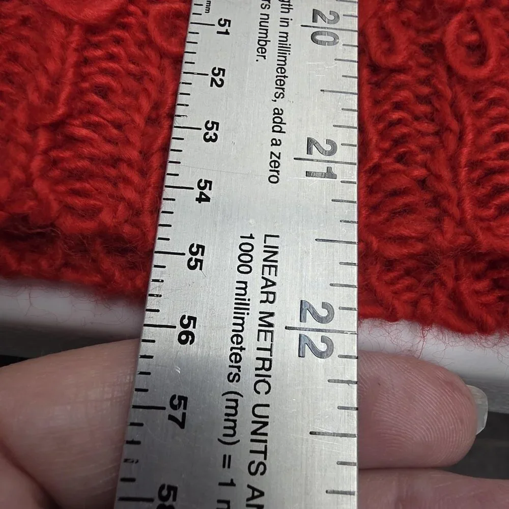 Woven Heart Sweater Womens Medium Cream Pink Red Colorblock Boucle Loop Knit - Picture 9 of 9